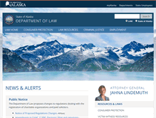 Tablet Screenshot of law.alaska.gov