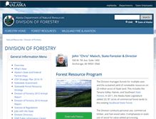 Tablet Screenshot of forestry.alaska.gov