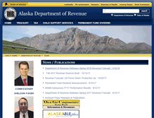Tablet Screenshot of dor.alaska.gov
